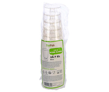 Plastikowe kieliszki do wina Duni 15,7 cl 8 sztuk | 6 sztuk