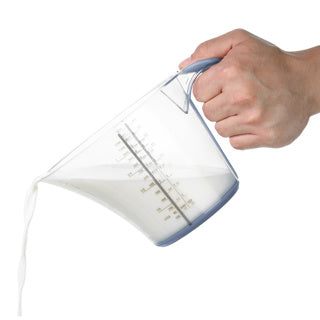 Rotho loft odměrka 1,2l horizont modrá transparentní