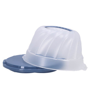 Rotho Gugelhupf Frischkuchendose Turban Horizont blau transparent