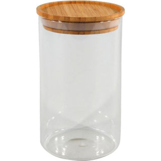 Storage jar 10x17.5cm stackable bamboo lid