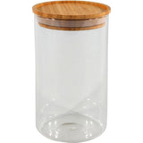 Storage jar 10x17.5cm stackable bamboo lid
