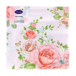 Duni servetėlės ​​rose glory 33x33 cm | 12 vienetų