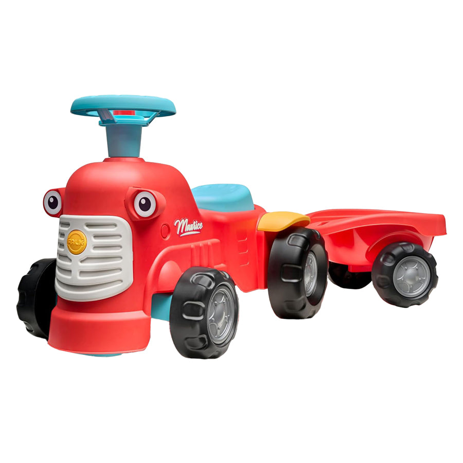 Falk Running Tractor Maurice avec remorque rouge