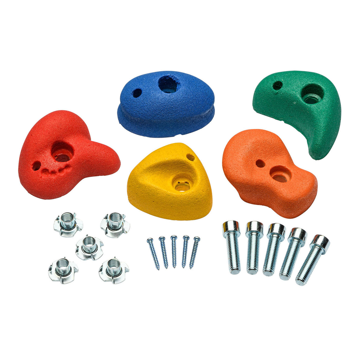 Swinging swinging climbing stone set color, 5st.