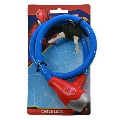 Spiderman cable lock blue red
