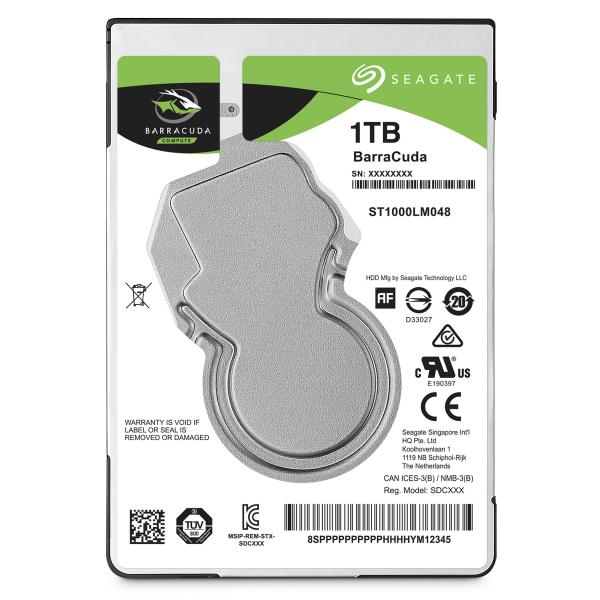 Seagate ST1000LM048 Barracuda HDD, 1TB, 2.5, SATA3 6 Gbps, 5400 obr./min, 128 MB, 1,7 W