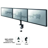 Neomounts Neomounts NM-D135D3BLACK Neomocts Triple Desk Mount, 3x 10-27, 24 kg, Tilt Turn Rotate,