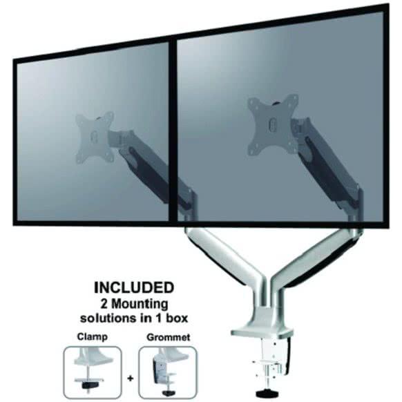 NeoMounts NeoMounts FPMA-D750DSILVER FLICESED Monitor Bureustre MUE, 2x 10-30, 9 kg,