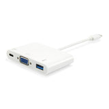 Equip equip 133462 usb type c to vga female usb a female pd adapter, 1080p, 15cm, white