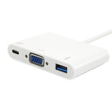 Equip equip 133462 usb type c to vga female usb a female pd adapter, 1080p, 15cm, white