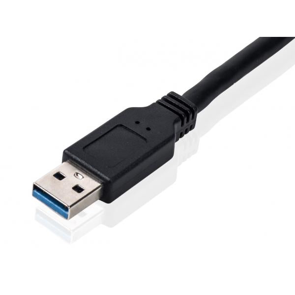 Équipez 133471 adaptateur USB3.0 à SATA, mâle mâle, 0,5 m, noir