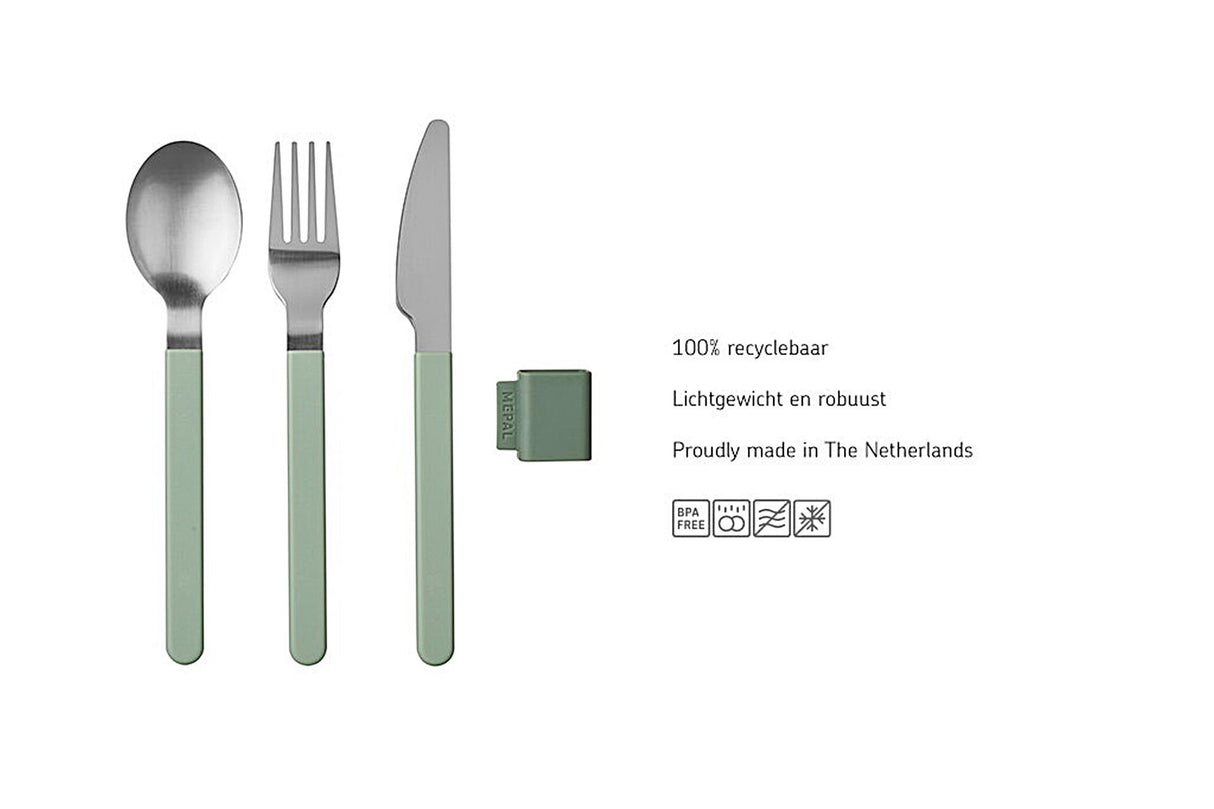 Mepal cutlery set silueta 3-piece - white