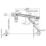 NeoMounts NeoMounts NM-D775DXBLACH Flat Screen Desk Mount TV Clamp, 8 kg, 10 32) 100x100 mm, bla