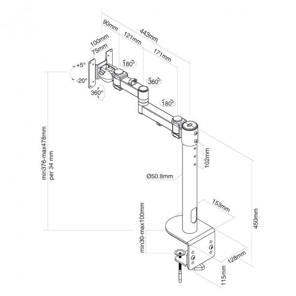 NEOMOUNTS NEOMOUNTS FPMA-D960BLACKPLUPPUPPL