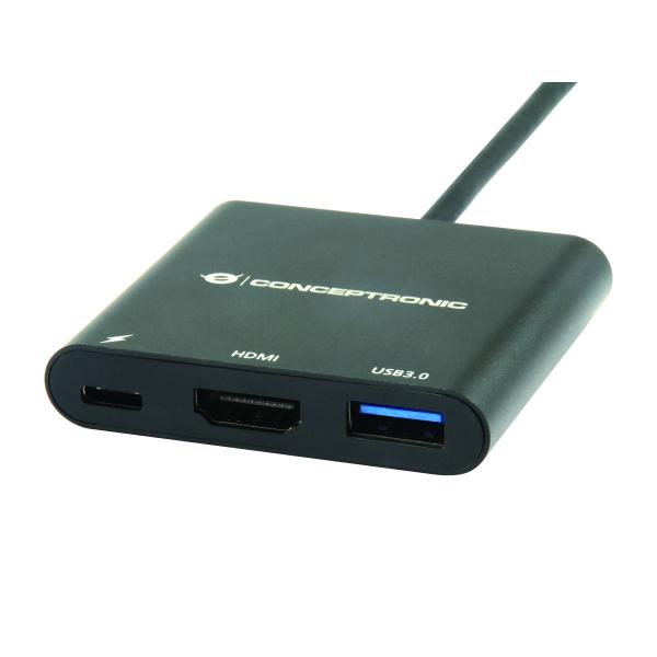 Conceptronic conceptronic donn01b donn usb-c to hdmi adapter, usb 3.2 gen 1 (3.1 gen 1) type-a c, hdmi, black