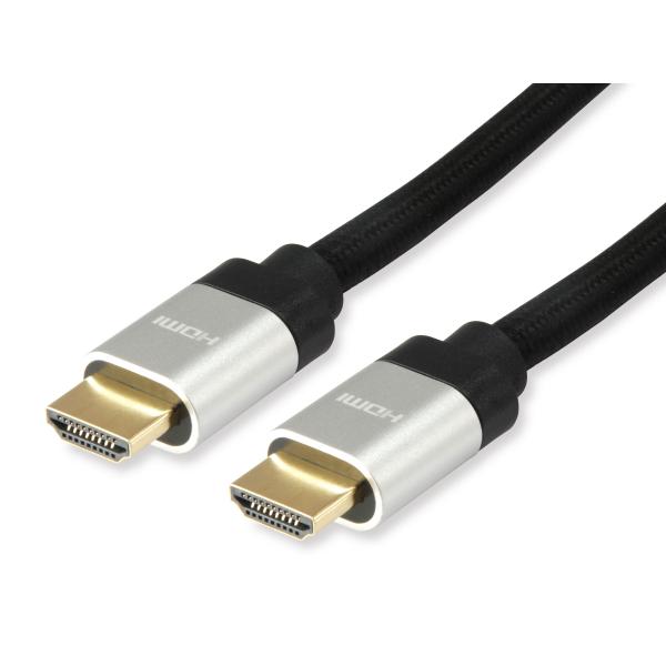 Équipez 119380 HDMI 2.1 Câble ultra à grande vitesse, HDMI Type ---> HDMI Type-A, 48 Gbit S, arc, 1m, noir