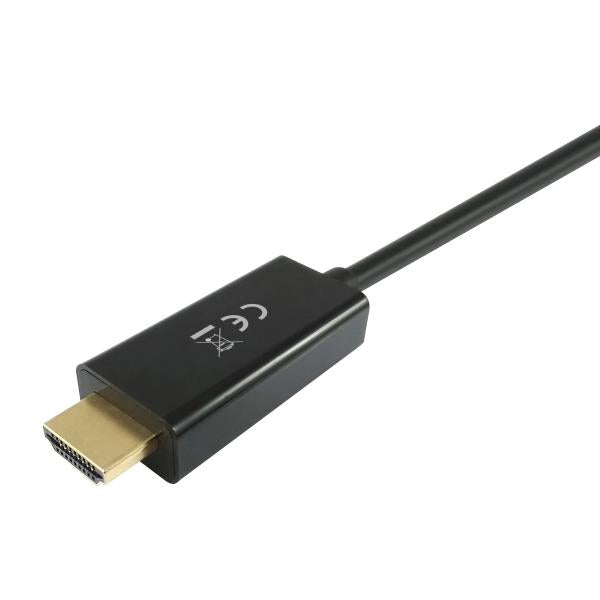 Equip 119390 DisplayPort to HDMI Cable, DisplayPort -> HDMI, Male Male, Straight, 2m, Black