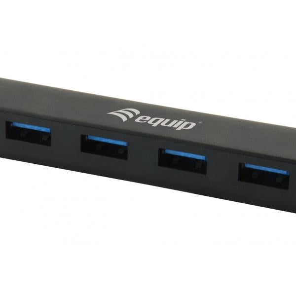 Oprema 128954 4-pristanišče USB Hub, USB 3.2 Gen 1 Type-C-> USB 3.2 Gen 1 Type-A, 5000 Mbit S, črna