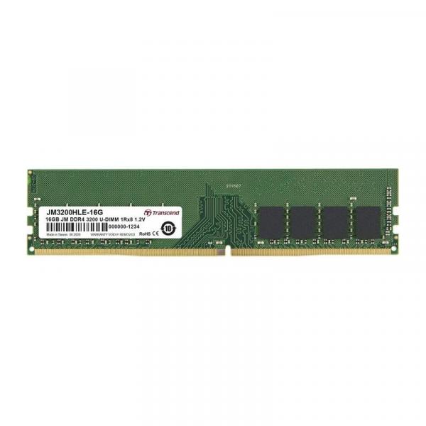 Transcend jm3200hle-16g jetram, 16gb, ddr4 3200mhz, u-dimm, 1rx8, 2gx8, cl22, 1.2v