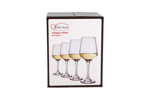 Codzienne domowe kieliszki do wina 400 ml, zestaw 4 szt. | 6 sztuk
