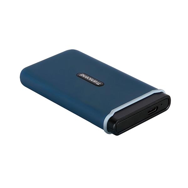 Transcend transcend ts250gesd370c esd370c external ssd, 250gb, usb type-a c, pcie, 1050 950 mb s, navy blue