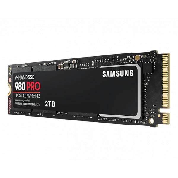 Samsung MZ-V8P2T0BW 980 Pro SSD, 2000 GB, M.2 NVME, PCIe 4.0, 7000 5100 MB S, 100 000 IOPS