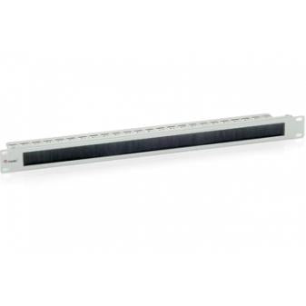 Equip 327411 Brush Panel, Black (RAL 9005) Brush Panel, Black, 1h, 48.3 cm (19) 44 mm, 92.3 mm