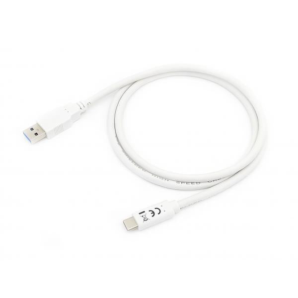 Utstyr 128363 USB 3.2 Gen 1 Type-C til en kabel, USB 3.2 Gen 1, 5000 Mbit S, M M, 1 M, White