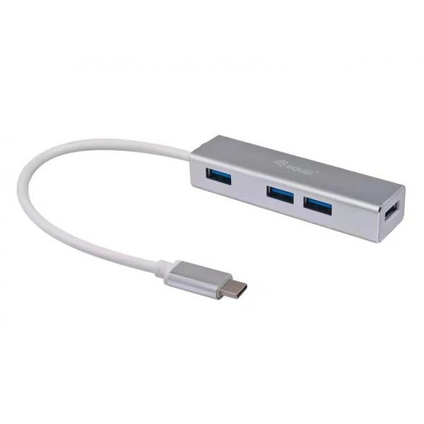 Equip equip 128958 usb-c to 4-port usb 3.0 hubs, usb 3.2 gen 1 type-c, type-a, 5000 mbit s, silver