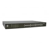 Levelone GEP-2821 28-port Gigabit PoE-switch, 24x POE-utgångar, 2x Gigabit RJ45, 2x Gigabit SFP, 1H