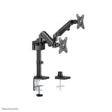 Neomounts Neomounts DS70-750BL2Desk Pole Mount, Clamp Gommet, Duall-Mount, 17 27 tum