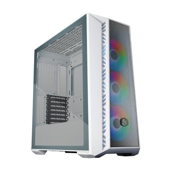 Cooler Master MB520-WGNN-S00 Masterbox 520 Mesh White, ATX, MIDI, Fenêtre transparente de bord à bord