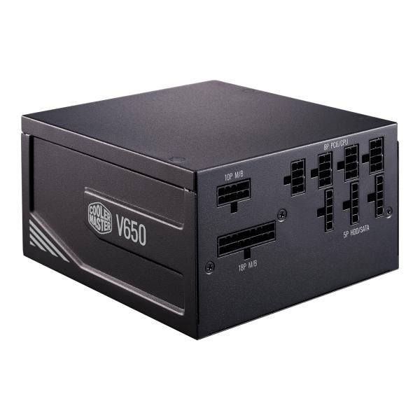 Cooler Master MPY-650V-AFBAG-EU V650 Guld V2, ATX, 650W, Modular, APFC, 135 mm, 32 dB (tavs), sort