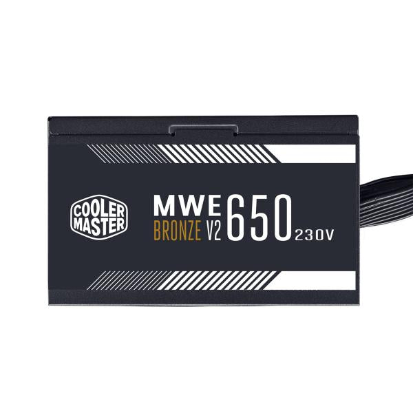 Cooler Master MPE-6501-AABW-BEU MWE 650 Bronze V2, ATX, 650 W, DC-to-DC + LLC, 88%, 120 mm, črna