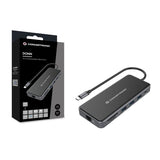 Concepttronic Donn15g 12-in-1 priklopna postaja, USB 3.2 Gen 1, Type-C, 100 W, HDMI, VGA, (Micro) SD