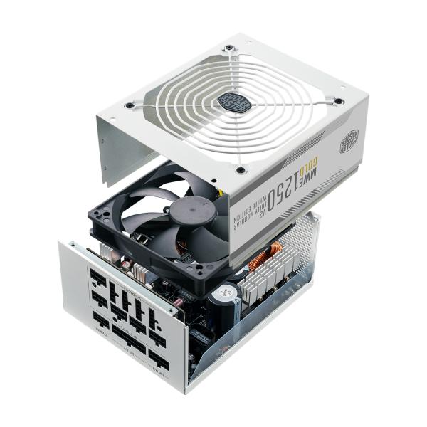 Kjøligere master MPE-C501-AFCAG-3GEU MWE Gold 1250 V2 White, ATX3.0, 1250W, 90%, 140mm, 3x PCIe 6+2