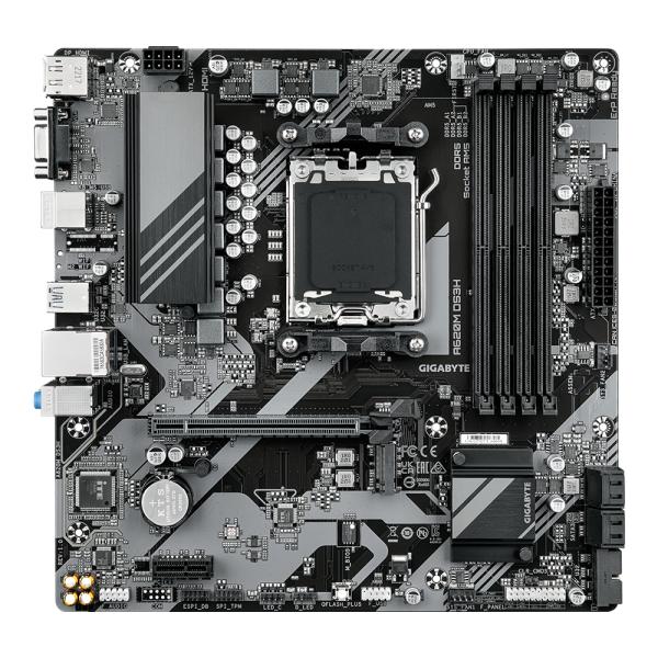 Gigabyte Gigabyte A620M DS3H (Rev. 1.0) AMD AM5, A620, DDR5-SDDRAM, 192 GB, USB 3.2 Gen 1, M.2, GBE LAN