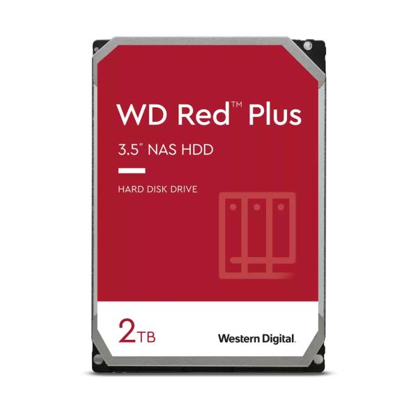 Western Digital WD20EFPX Red Plus HDD, 2 TB, 3,5, SATA3, 5400 tr / min, 256 Mo, 175 Mo