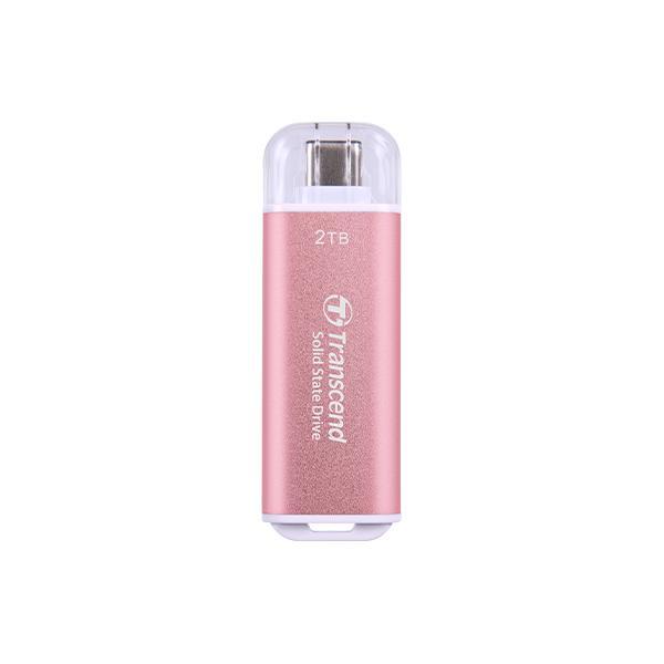 Transcend transcend ts2tesd300p esd300 pink external ssd, 2tb, usb type-c 10gbps, 1050 950 mb s max