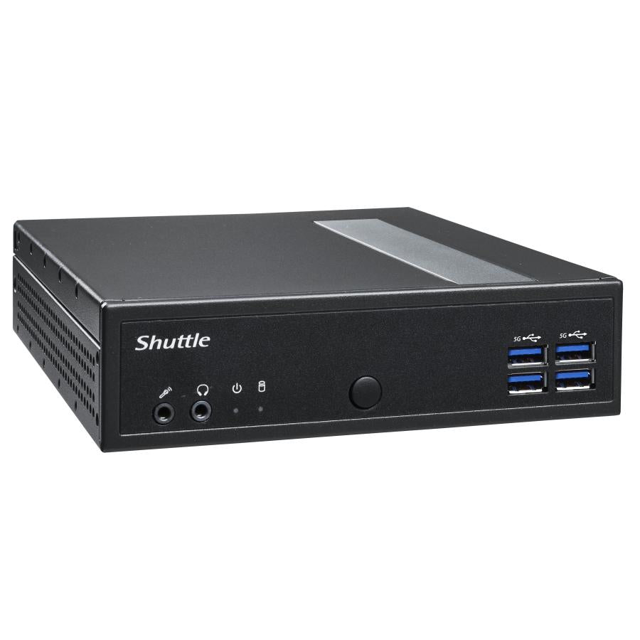 Shuttle shuttle dl30n slim barebone pc, 1.35l, iintel n100 fan, ddr5, 2x 2.5 gbe, hdmi 2.0b, 65w, 24 7