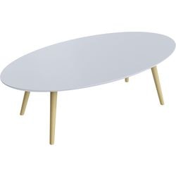 Reception table paperflow scandi lacquered mdf white