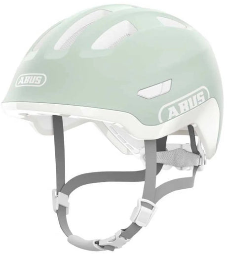Abus sykkelhjelm smiley 3.0 ace led pure mint s - 45-50 cm - lysegrønn - egnet for bruk på barnesykler - 230 g