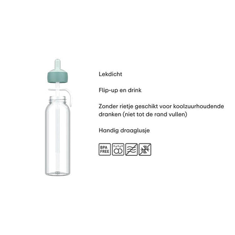 Mepal water bottle flip-up 500ml cool blue