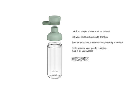 Mepal water bottle vita 500ml nordic black
