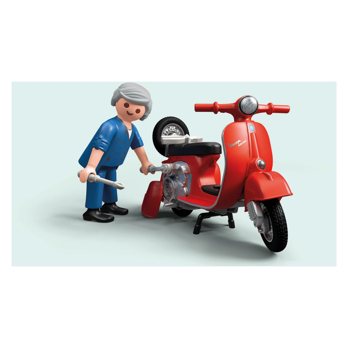 Playmobil 60s workshop with Vespa