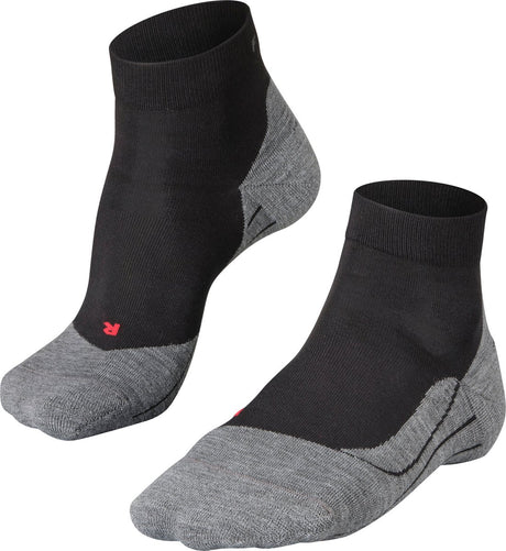 Falke ru4 short anti-blister cotton functional material running socks men black - size 44-45
