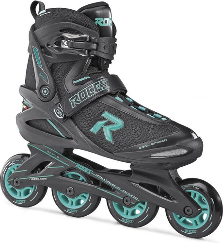 Ikona inline brusle měkká dámská bota 80 mm 82A černá aqua vel. 39