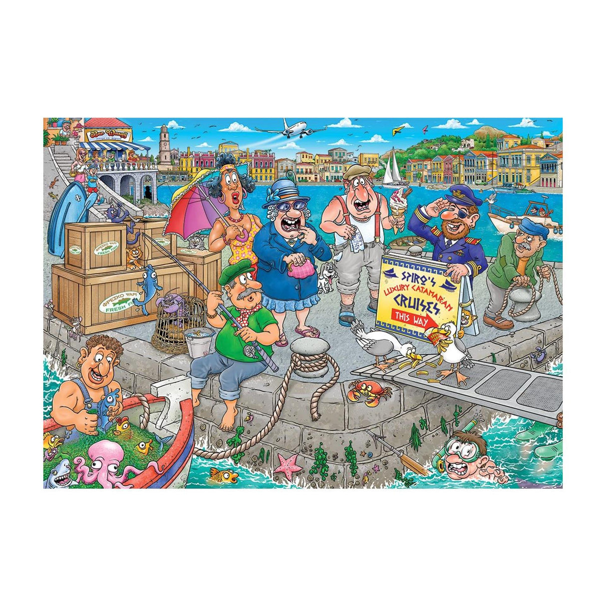 Puzzle Jumbo Wasgij Original 47 - do łodzi! - 1000 szt.