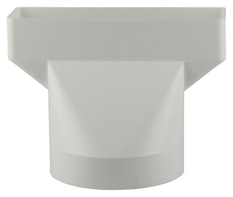 Renson 1006411 - pvc verbindingsstuk rond rechth. 7021 wit ø 125mm | 2 stuks
