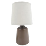 Table lamp ceramic brown 27cm